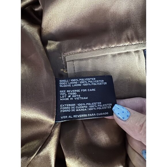 Y2K Weatherproof Men's Sz XXL Tan Micro Suede Faux Leather Zip Up Bomber Jacket - Picture 5 of 14